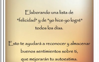 Ejercicio para mejorar tu autoestima.